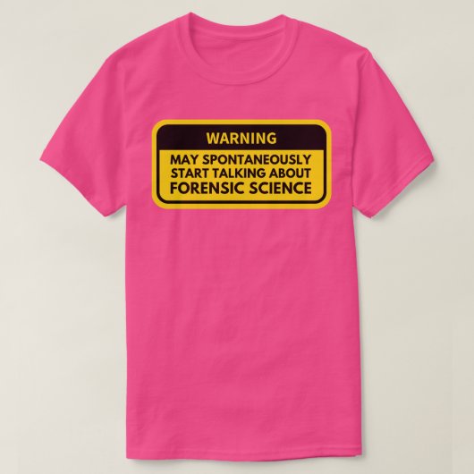 Forensische Wetenschap 1 T-shirt (Design voorkant)