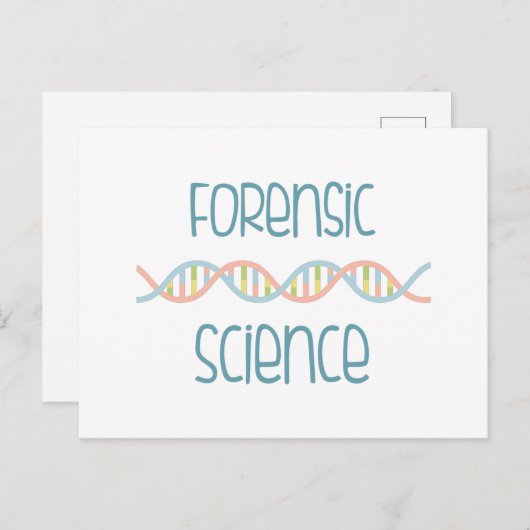 forensische wetenschap briefkaart (Voorkant / Achterkant)