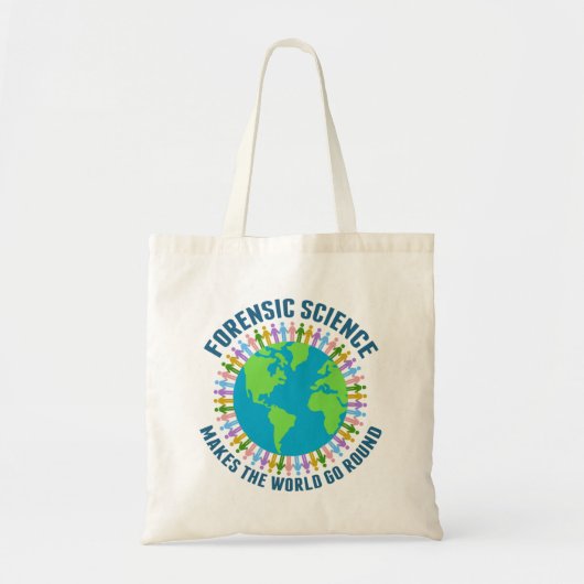 Forensische wetenschap maakt de wereld draaiende tote bag (Voorkant)