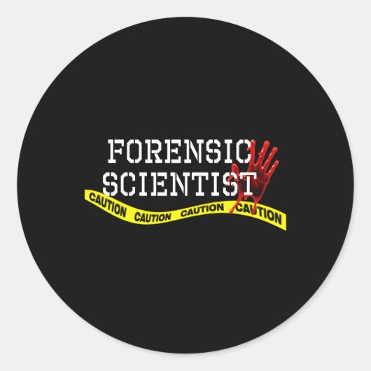 Forensische wetenschap ronde sticker (Voorkant)