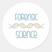 forensische wetenschap ronde sticker (Voorkant)