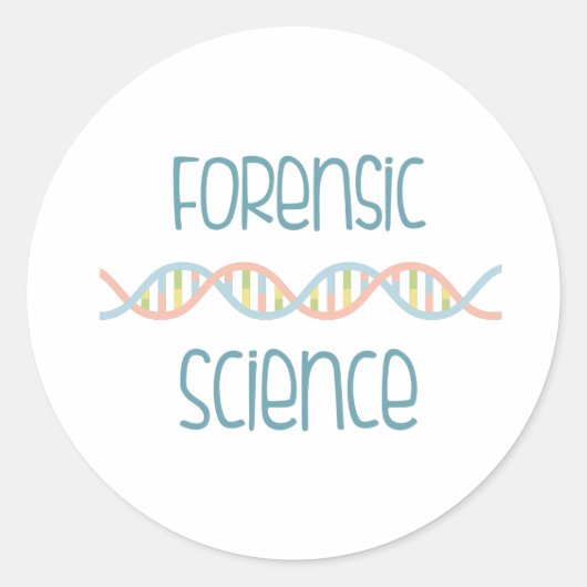 forensische wetenschap ronde sticker (Voorkant)