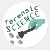 forensische wetenschap ronde sticker (Voorkant)