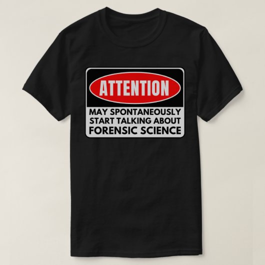 forensische wetenschap t-shirt (Design voorkant)