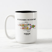 Forensische wetenschapper Inside (DNA-replicatie) Tweekleurige Koffiemok (Links)