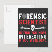 Forensische wetenschapper Verslaggever Death Skull Briefkaart (Voorkant / Achterkant)
