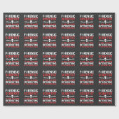 Forensische wetenschapper Verslaggever Death Skull Cadeaupapier (Vlak)