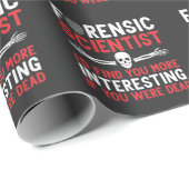 Forensische wetenschapper Verslaggever Death Skull Cadeaupapier (Rol Hoek)