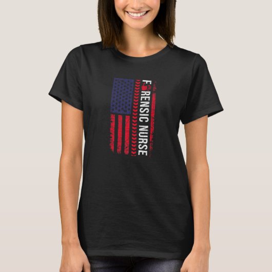 Forensische ziekteverzekering Flag Forensics Scien T-shirt (Voorkant)