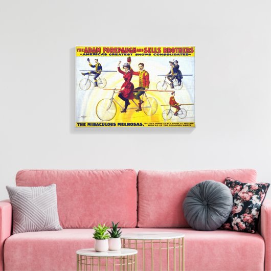 Forepaugh & Sells Brothers Circus Poster Canvas Afdruk (Insitu (Woonkamer))