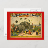 Forepaugh & Sells Brothers Elephants Circus Poster Briefkaart (Voorkant / Achterkant)