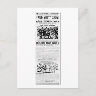 Forepaugh's Wilde West Show Advertisement Briefkaart