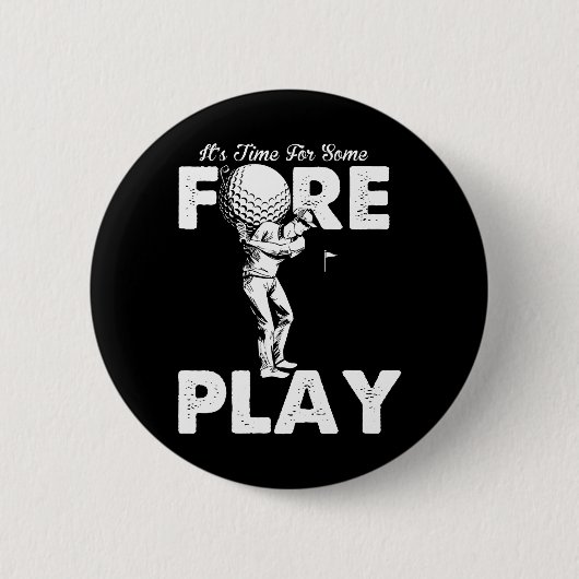 Foreplay Innuendo Funny Golf Adult Humor Ronde Button 5,7 Cm (Voorkant)