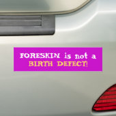 Foreskin is geen geboortefect bumpersticker (Op auto)