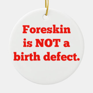 Foreskin is geen geboorteland - rood keramisch ornament