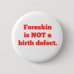 Foreskin is geen geboorteland - rood ronde button 5,7 cm