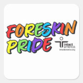 Foreskin Pride - Sticker - Wit (Voorkant)