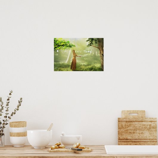 Forest 0007-01-4 digitale kunst poster (Keuken)