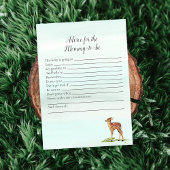 Forest Adventure-advies voor mammie Deers-Baby-spe Kaart