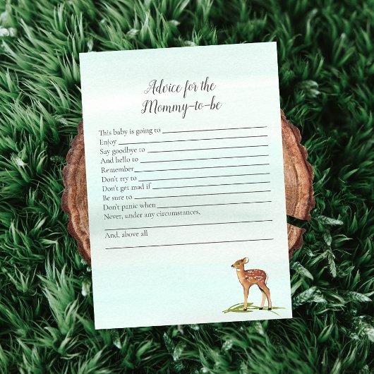 Forest Adventure-advies voor mammie Deers-Baby-spe Kaart