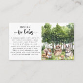 Forest Adventure Baby shower Boek voor Baby Informatiekaartje (Voorkant)