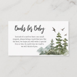 Forest Adventure Baby shower Boeken voor Baby Informatiekaartje