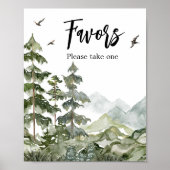 Forest Adventure Baby shower Favorieten Poster (Voorkant)