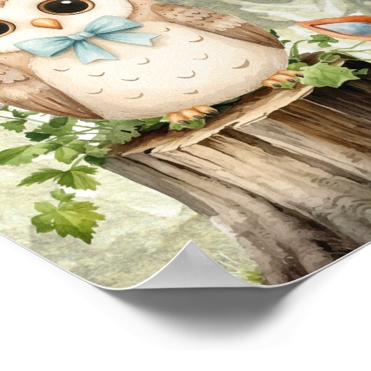 Forest Adventure Baby Shower for Boy Poster (Hoek)