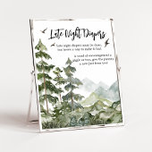 Forest Adventure Baby shower Late Night Luiers Poster