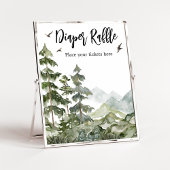 Forest Adventure Baby shower Luier Raffle Poster