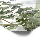 Forest Adventure Baby shower Moeder Osa Bar Poster (Hoek)