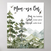 Forest Adventure Baby shower Moeder Osa Bar Poster (Voorkant)