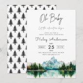 Forest Adventure Baby shower Uitnodiging (Voorkant / Achterkant)