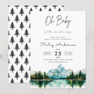 Forest Adventure Baby shower Uitnodiging