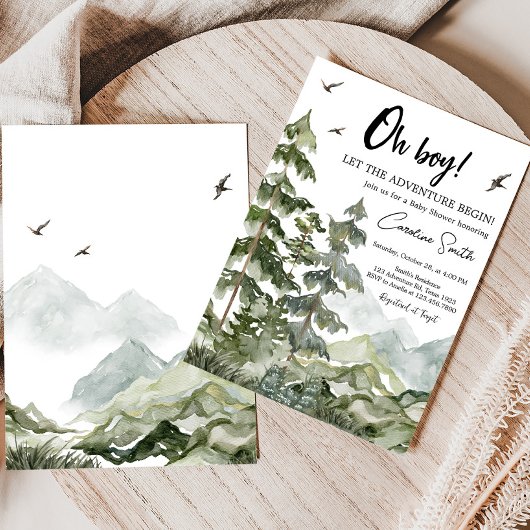 Forest Adventure Baby shower Uitnodiging