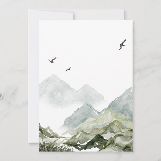 Forest Adventure Baby shower Uitnodiging (Achterkant)