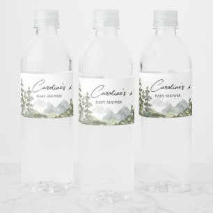 Forest Adventure Baby shower Waterfles Etiket