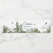 Forest Adventure Baby shower Waterfles Etiket (Enkel label)