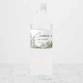 Forest Adventure Baby shower Waterfles Etiket (Voorkant)