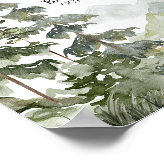 Forest Adventure Baby shower Welkom Poster (Hoek)