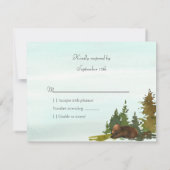 Forest Adventure Beer Baby shower RSVP Kaartje (Achterkant)