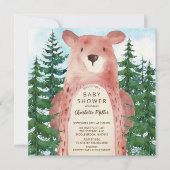 Forest Adventure Beer Boys Baby shower Kaart (Voorkant)