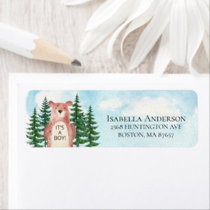 Forest Adventure Beer Het is een jongen Etiket