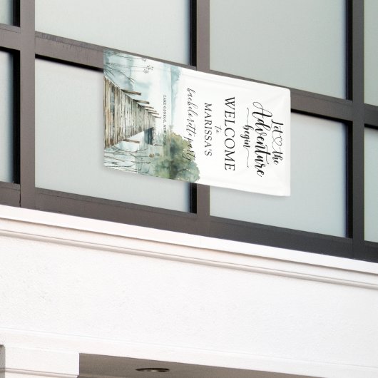 Forest Adventure begint met Bachelorette Party Spandoek (Buitenkant Gebouw)