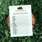 Forest Adventure Beren Animal Baby Names Game Card Kaart