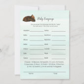 Forest Adventure Beren Baby Taalspelkaart Kaart (Voorkant)