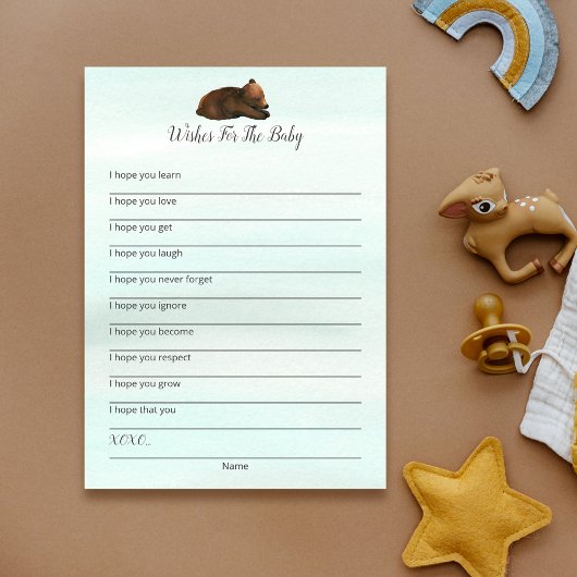 Forest Adventure-Beren wensen een Baby-kaart Kaart