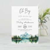 Forest Adventure Boy Baby shower Uitnodiging (Staand voorkant)