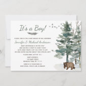 Forest Adventure Boy Beer Baby shower door mail Kaart (Voorkant)