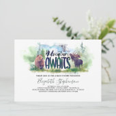 Forest Adventure Boy Country Beer Deer Baby shower Kaart (Staand voorkant)